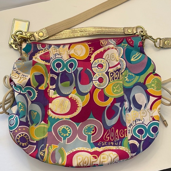 Colorful Vintage Coach “Poppy” Pop Art Graffiti Bag - Picture 10 of 12